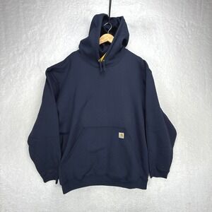 Carhartt K121 Navy Blue Midweight Hoodie Loose Fit Mens 4XL TS0121-M NWT